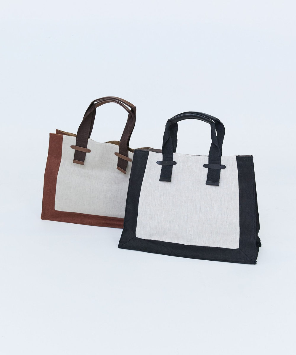 LOISIR 額縁配色バッグ グレー系その他