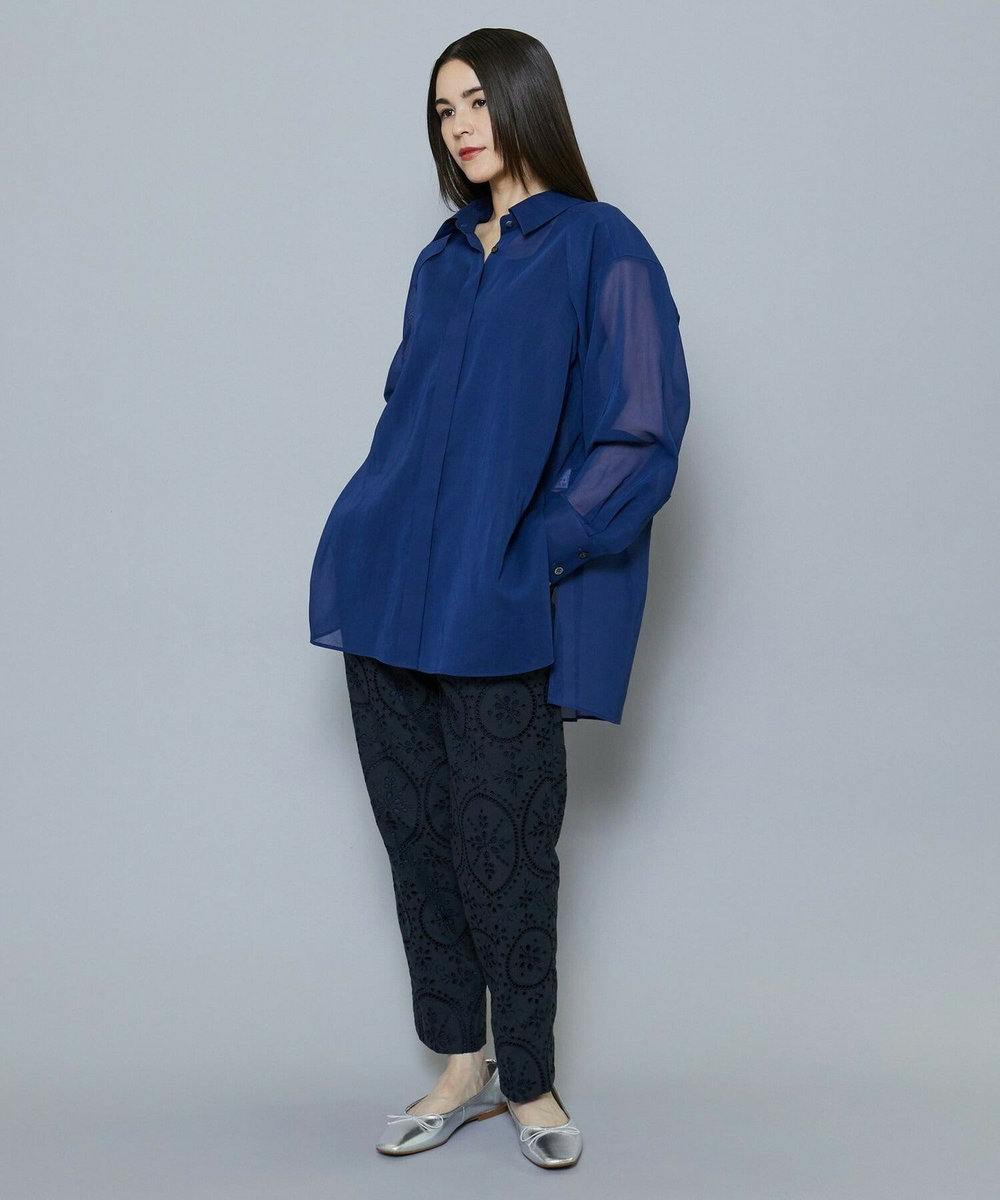 MOGA Collection ソルベガスボイル2wayブラウス ブルー