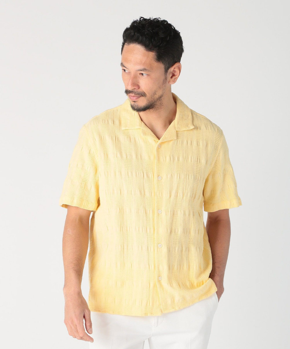 MEN'S BIGI 【Wax London/ワックスロンドン】ジャガードシャツ イエロー