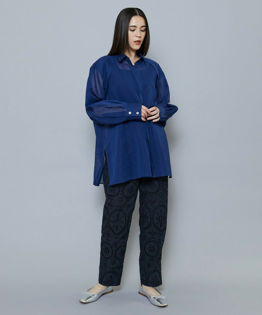 MOGA Collection ソルベガスボイル2wayブラウス ブルー