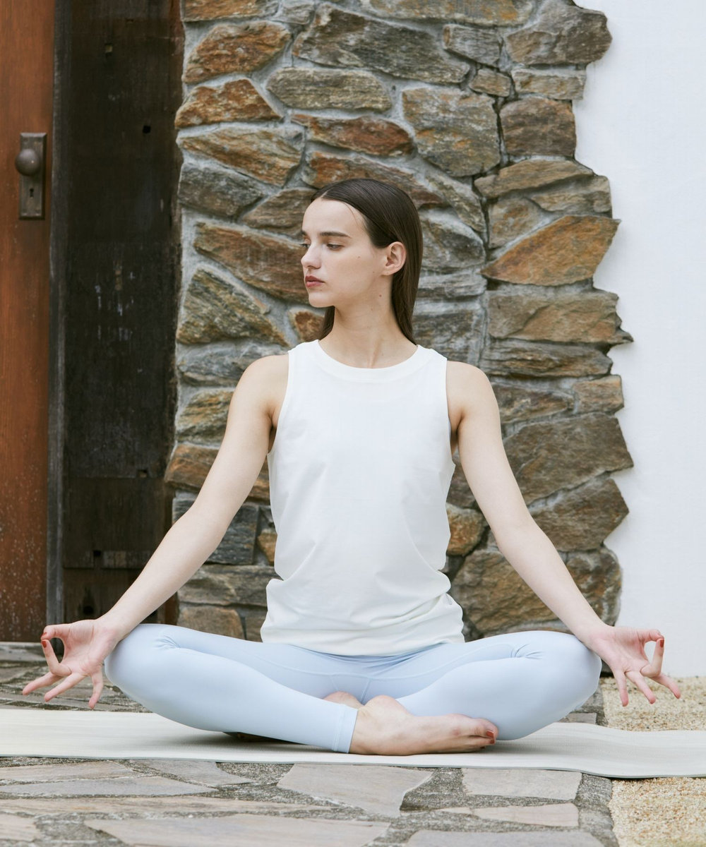 Julier 【定番】YOGA FITレギンス/UVカット・吸汗速乾・ホットヨガ対応・水着・水陸両用 ブルー