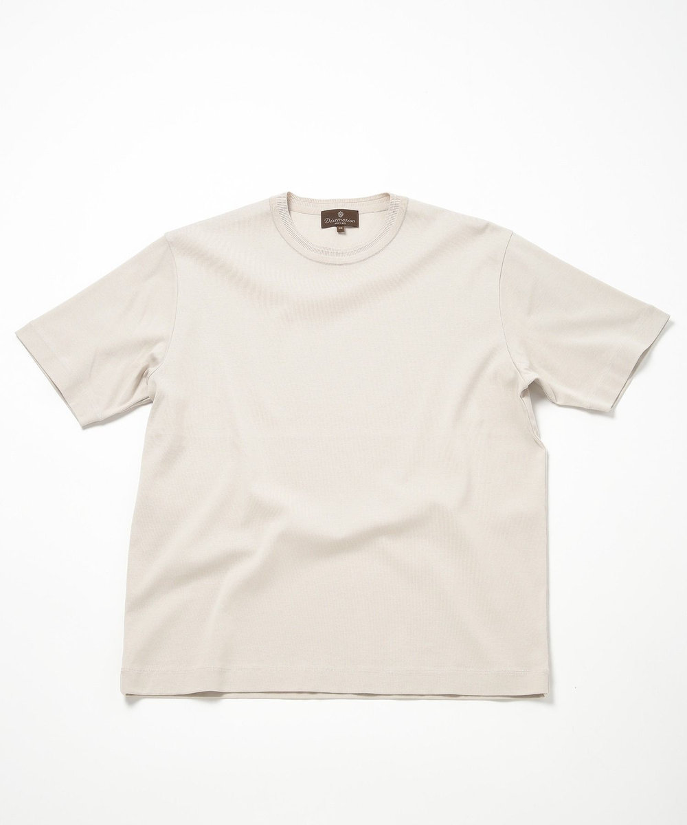 MEN'S BIGI 60/2マーセライズジャージクルーネックTEE ベージュ