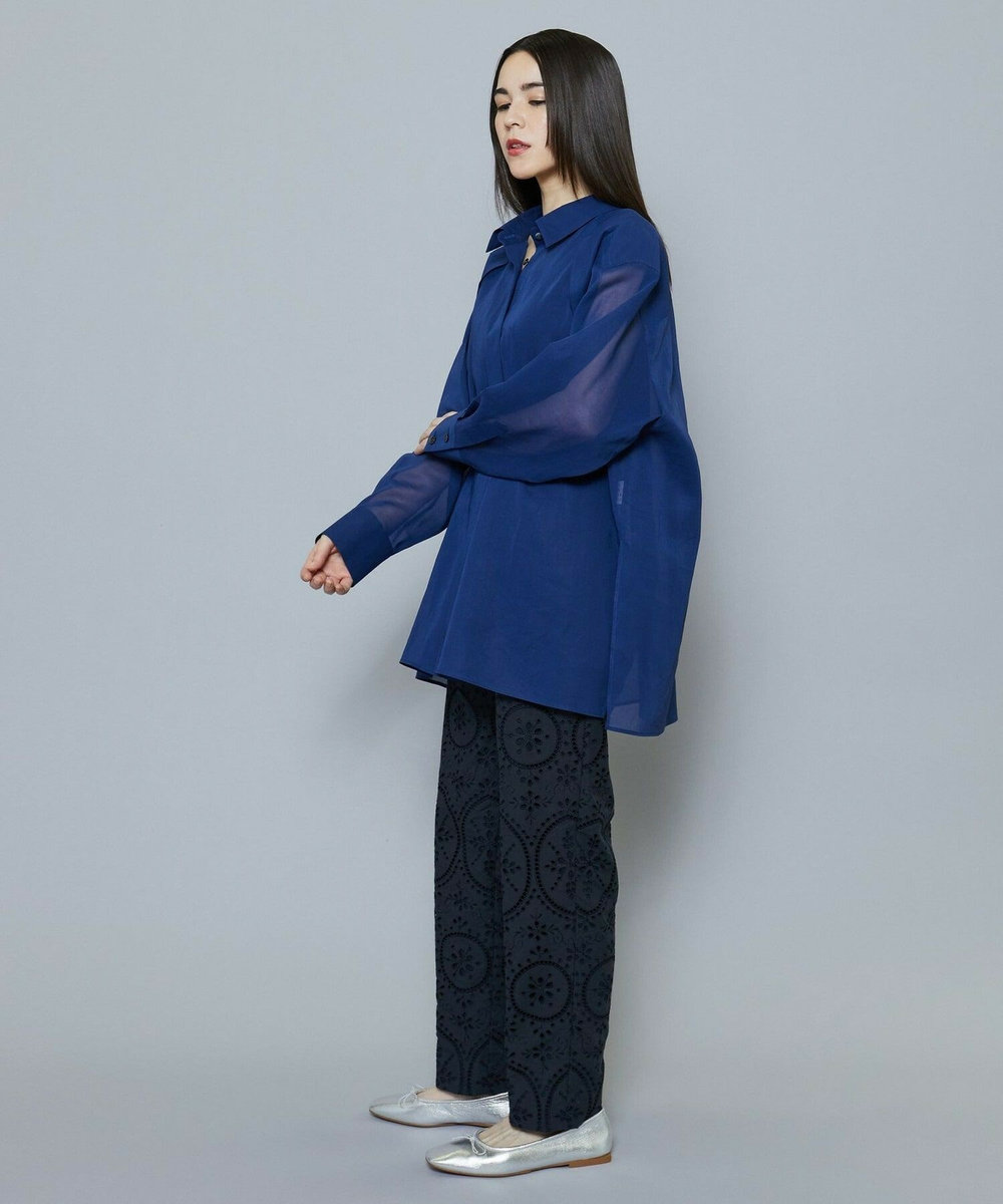 MOGA Collection ソルベガスボイル2wayブラウス ブルー
