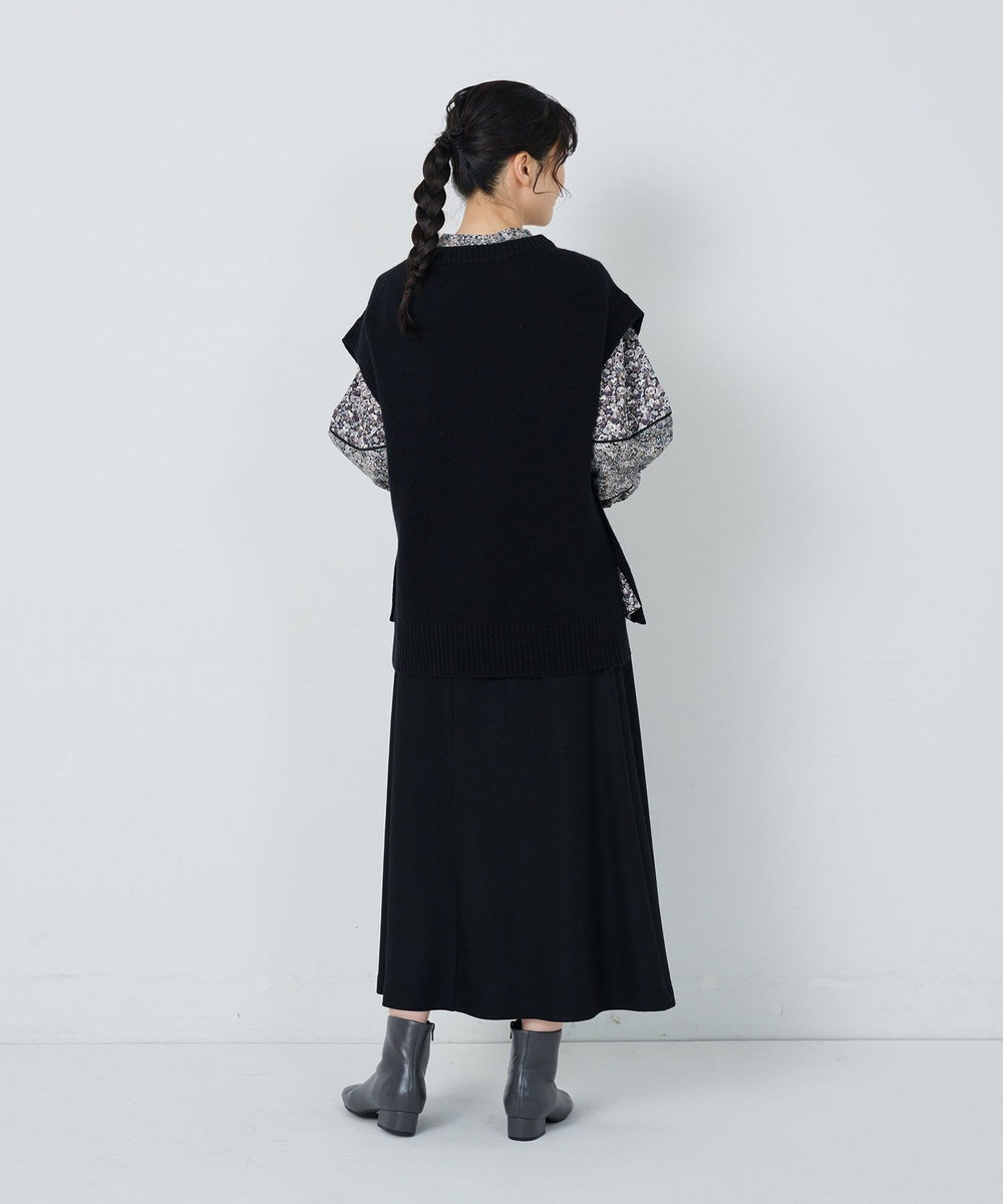ADIEU TRISTESSE 7G　AQUAウールカシミヤ天竺ベスト ブラック