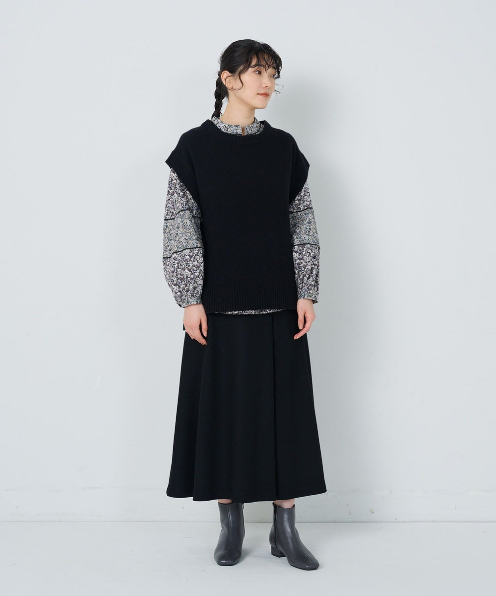 ADIEU TRISTESSE 7G　AQUAウールカシミヤ天竺ベスト ブラック