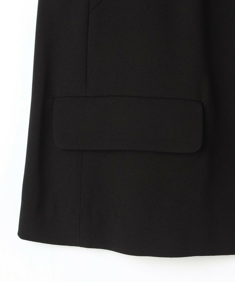 L'EQUIPE バックサテンノーカラージャケット ブラック