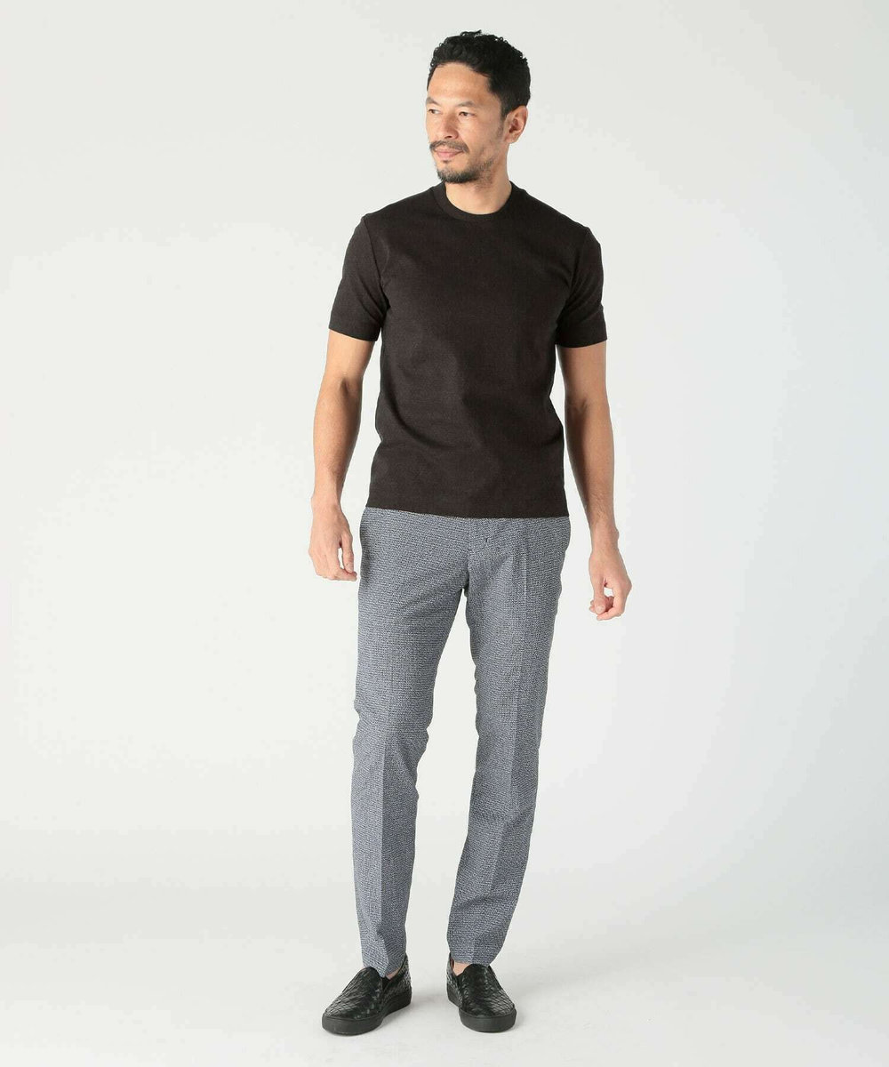 MEN'S BIGI 【ACTIVE TAILOR/アクティブテイラー】シルケットスムースクルーネックTシャツ＜接触冷感 / UVカット＞ ブラウン
