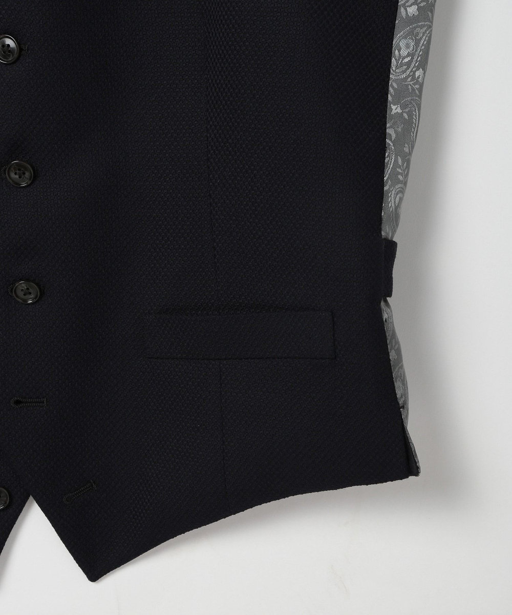 MEN'S BIGI ミックスヤーン/ポップサックリバーシブルベスト ネイビー