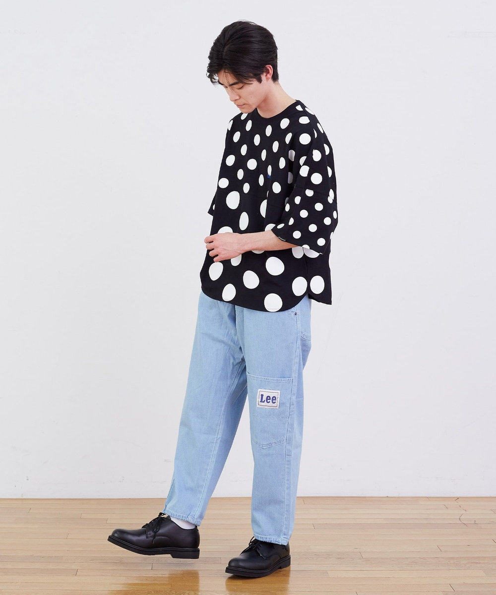 FRAPBOIS Lee×FRAPBOIS ドットTシャツ ブラック