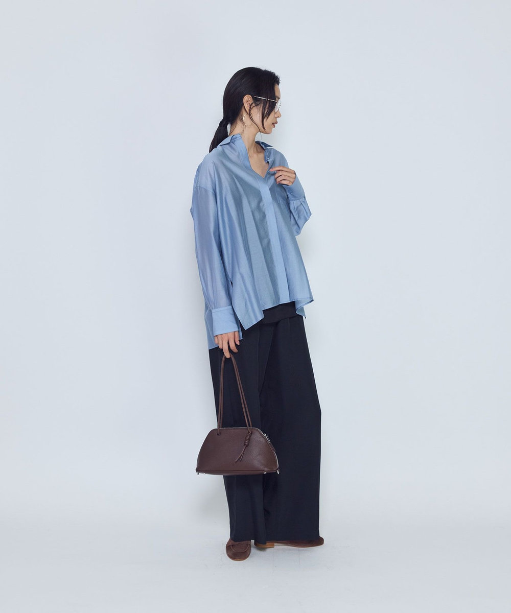 1er Arrondissement シアーオーバーシャツ ブルー