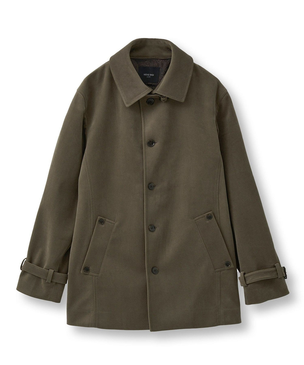 MEN'S BIGI ベロアボンディング ショートコート＜ストレッチ＞ ベージュ
