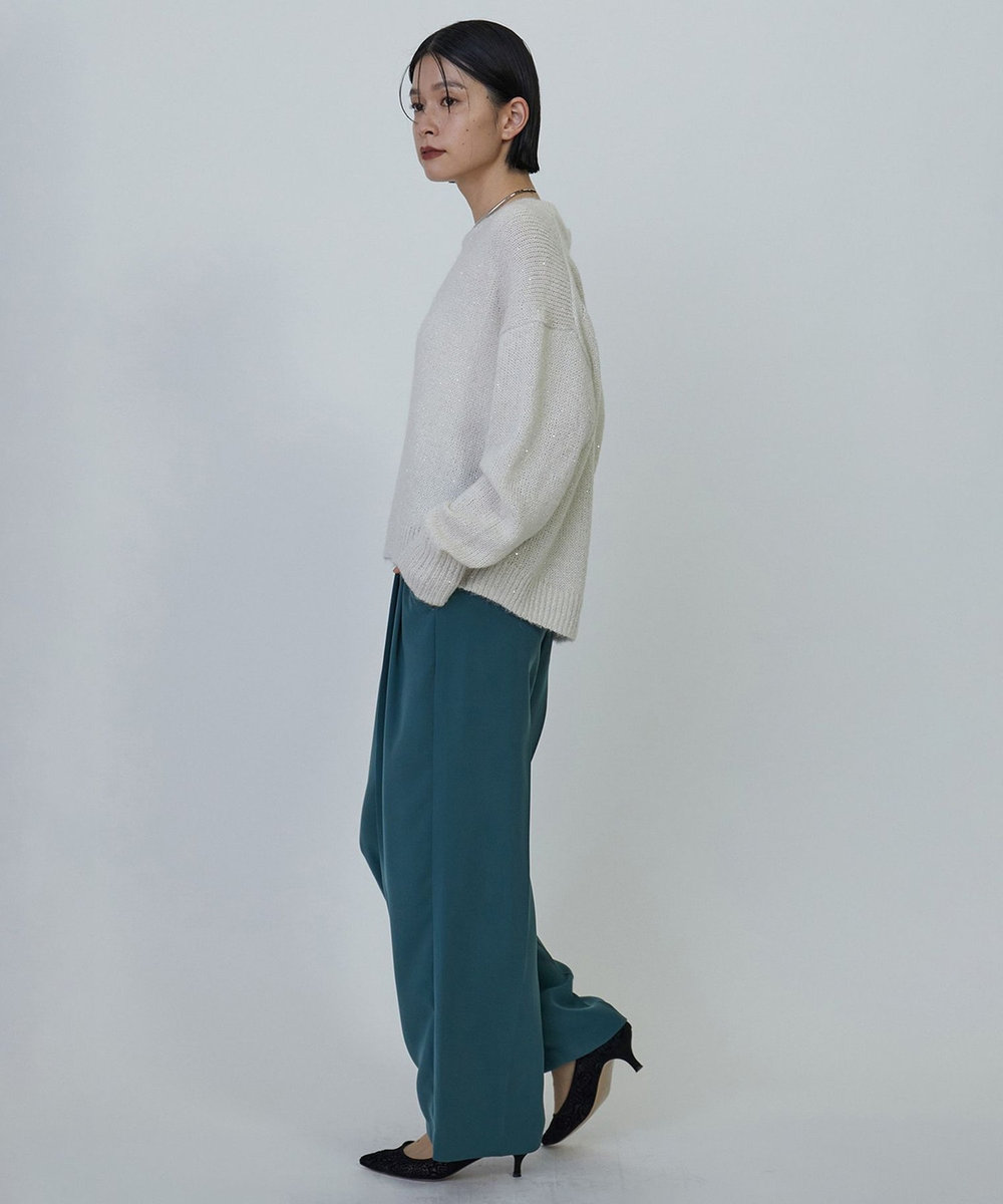 1er Arrondissement 2タックワイドパンツ グリーン