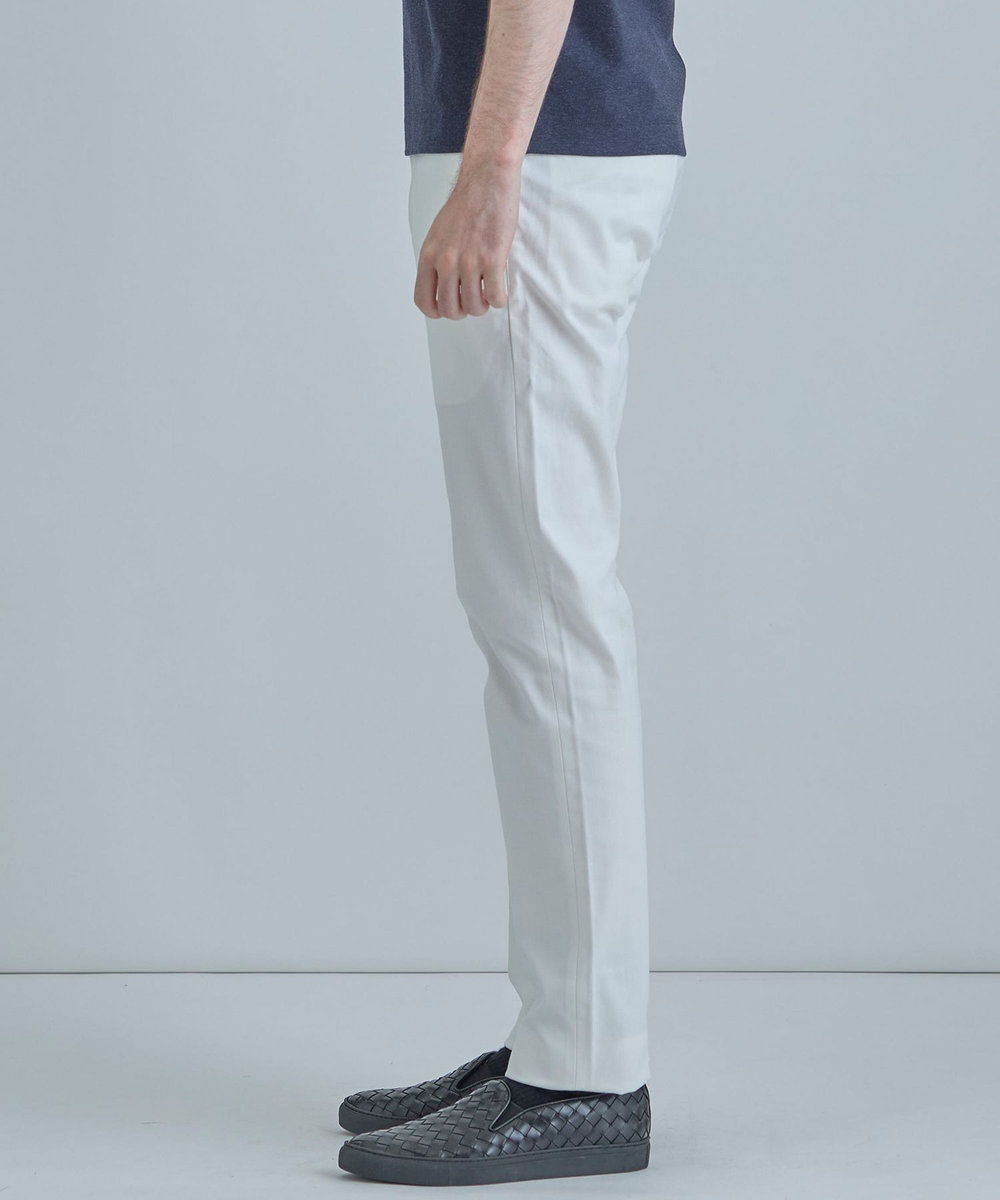 MEN'S BIGI シャドーヘリンボーンストレッチパンツ ホワイト
