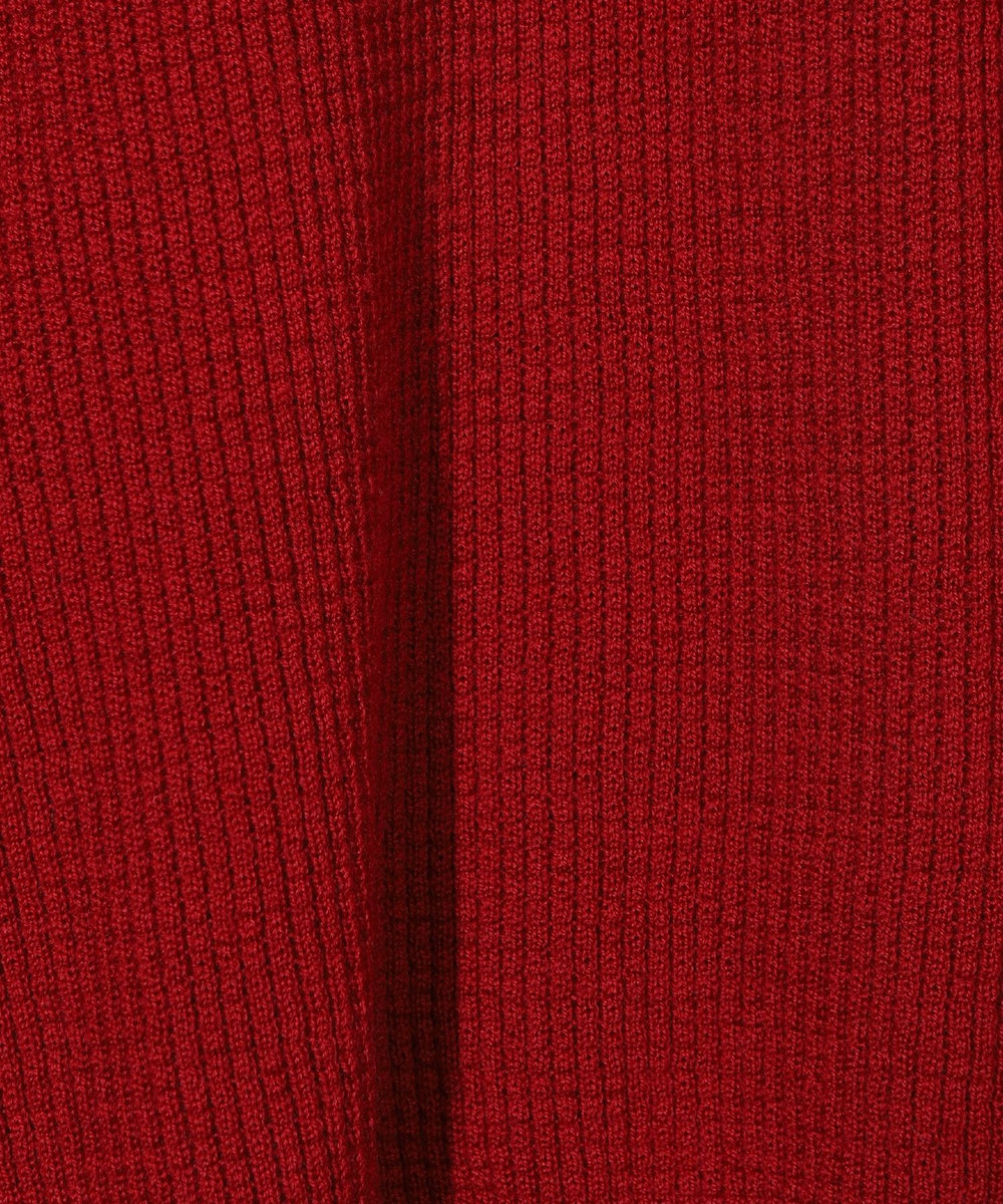 MEN'S BIGI メリノウール ワッフル編みニット レッド
