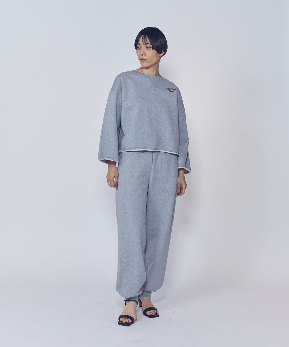 1er Arrondissement ＜IRONING (アイロニング)＞ロゴスウェットショートプルオーバー グレー