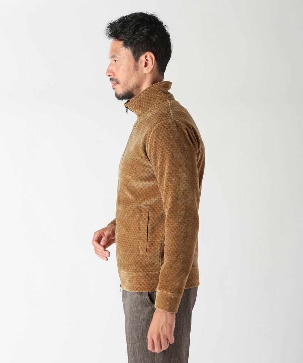 MEN'S BIGI スタンドジップモールジャカードブルゾン グリーン