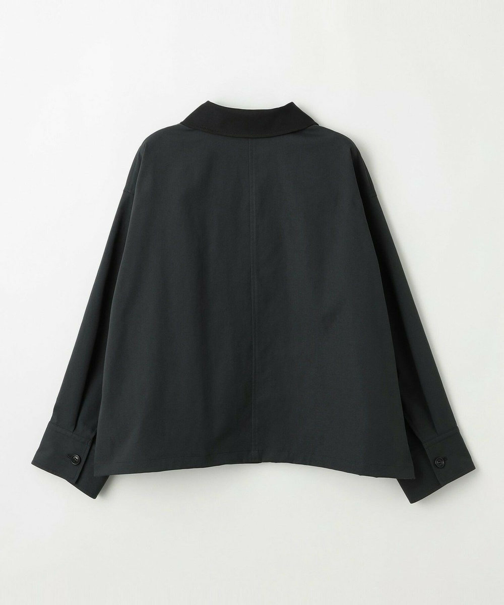 feerique Lサイズ（大きいサイズ） 【大きいサイズ】feerique ポリエステルツイルワイドクロップドジャケット［セットアップ可能］ チャコールグレー
