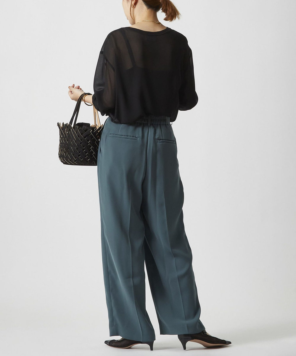 1er Arrondissement 2タックワイドパンツ グリーン