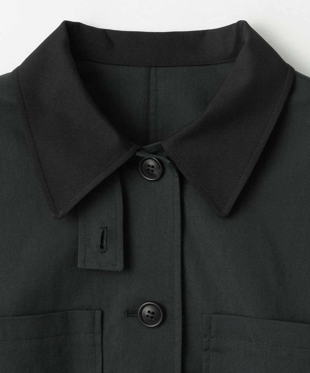 feerique Lサイズ（大きいサイズ） 【大きいサイズ】feerique ポリエステルツイルワイドクロップドジャケット［セットアップ可能］ チャコールグレー
