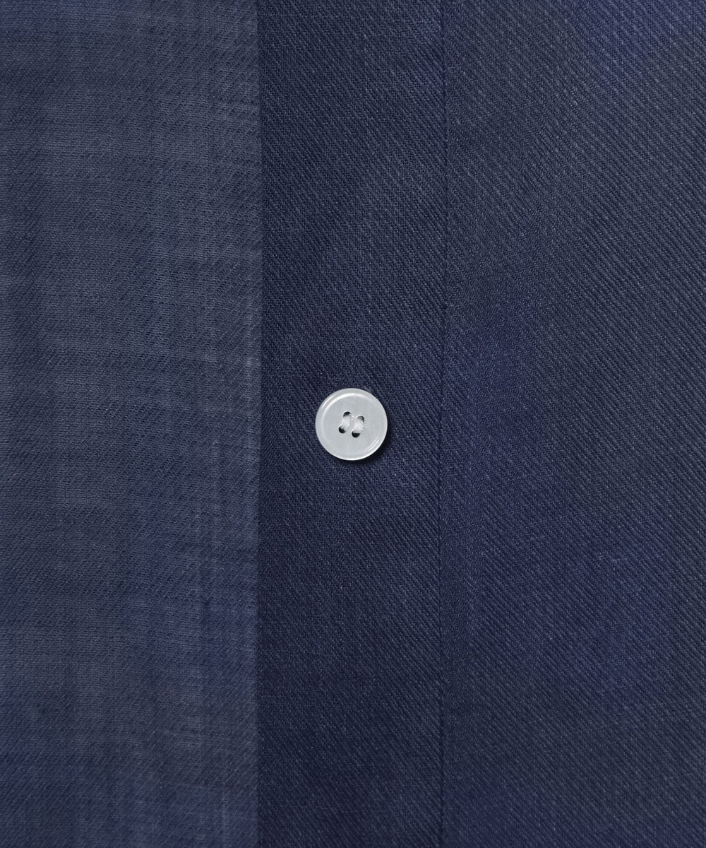 DÉPAREILLÉ RAMIE TWILL REGULAR COLLAR SHIRT / ラミーツイルレギュラーカラーシャツ ネイビー