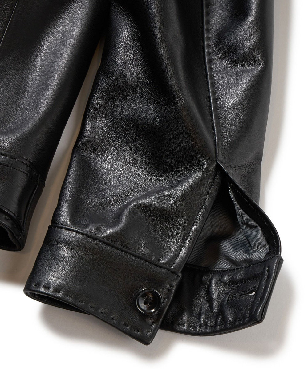 MEN'S BIGI クロームタンニングレザージャケット ブラック