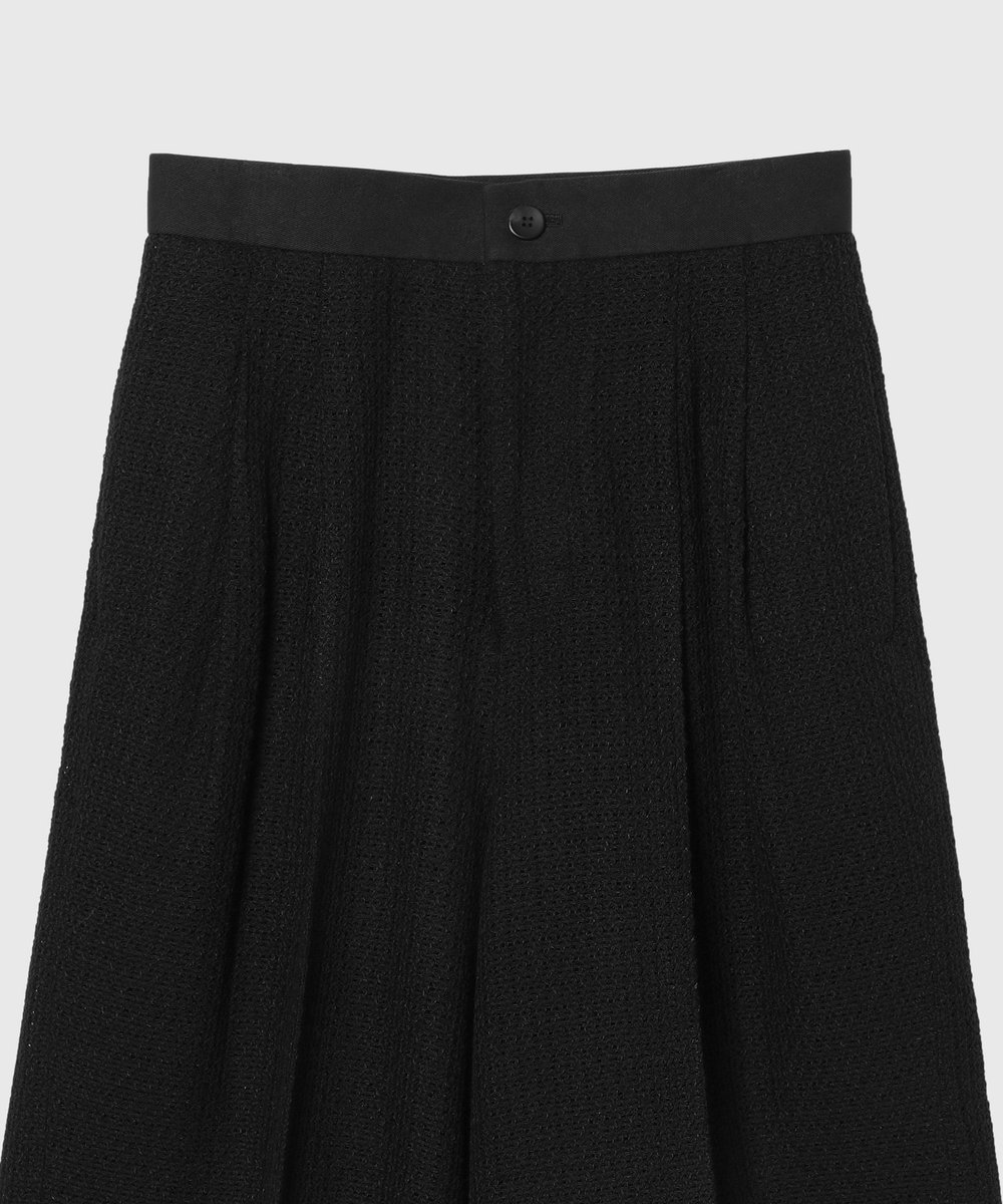 DÉPAREILLÉ COTTON RAYON KARAMI SHORT PANTS / コットンレーヨンカラミショートパンツ ブラック