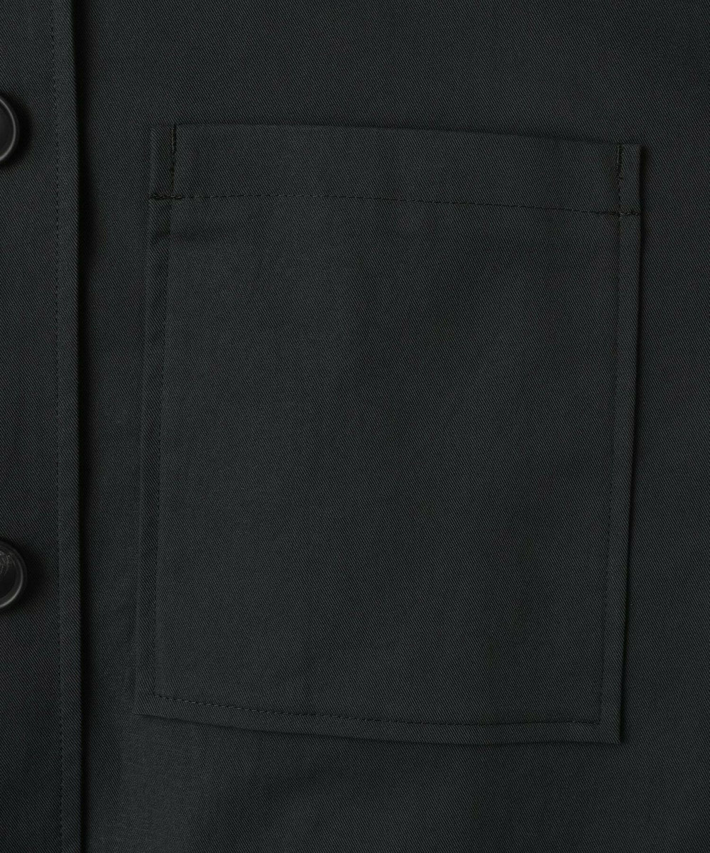 feerique Lサイズ（大きいサイズ） 【大きいサイズ】feerique ポリエステルツイルワイドクロップドジャケット［セットアップ可能］ チャコールグレー