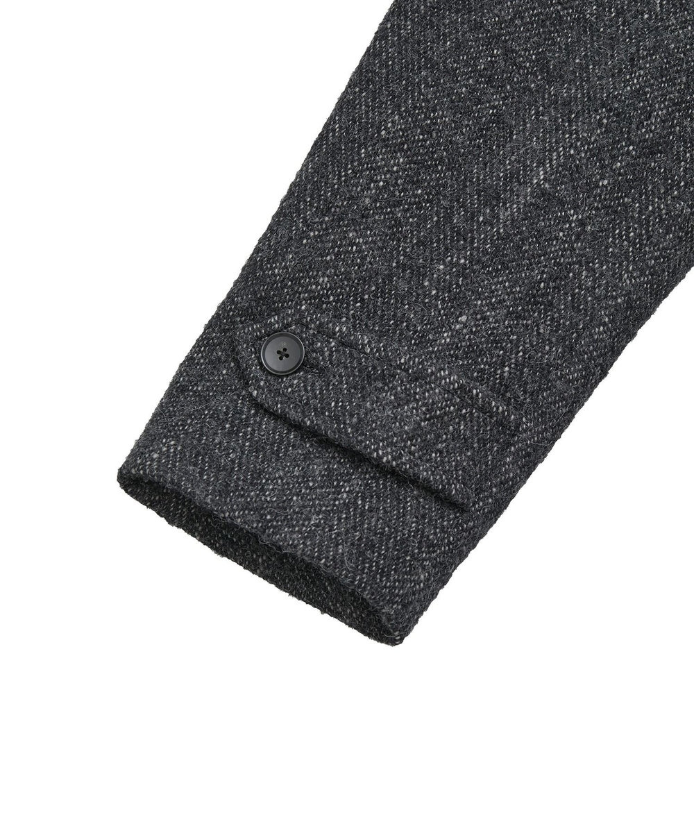 MEN'S BIGI ヴィンテージツイードダブルブレステッドコート グレー