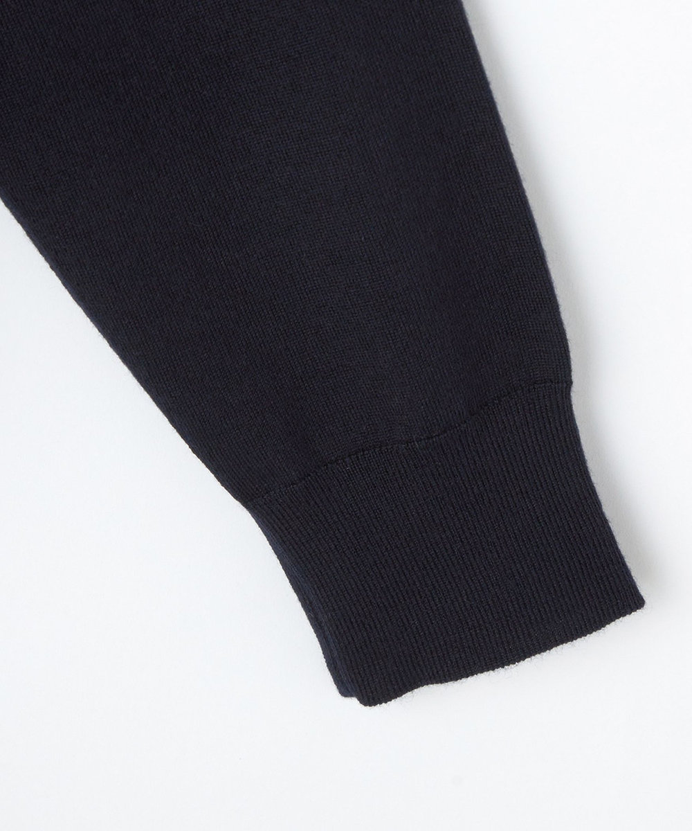 L'EQUIPE COUTURIER カシミヤシルクHGニットカーディガン ダークネイビー