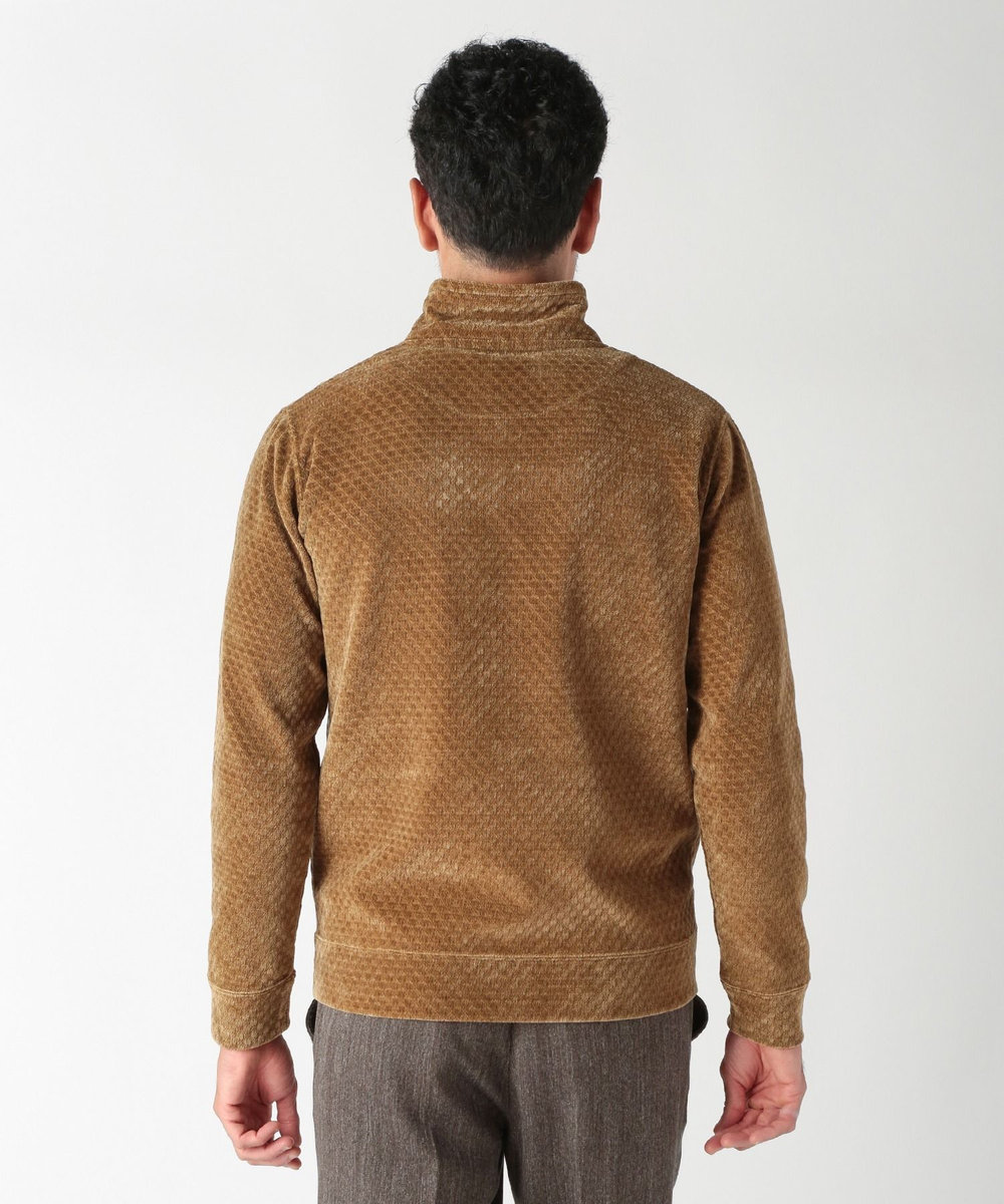 MEN'S BIGI スタンドジップモールジャカードブルゾン グリーン