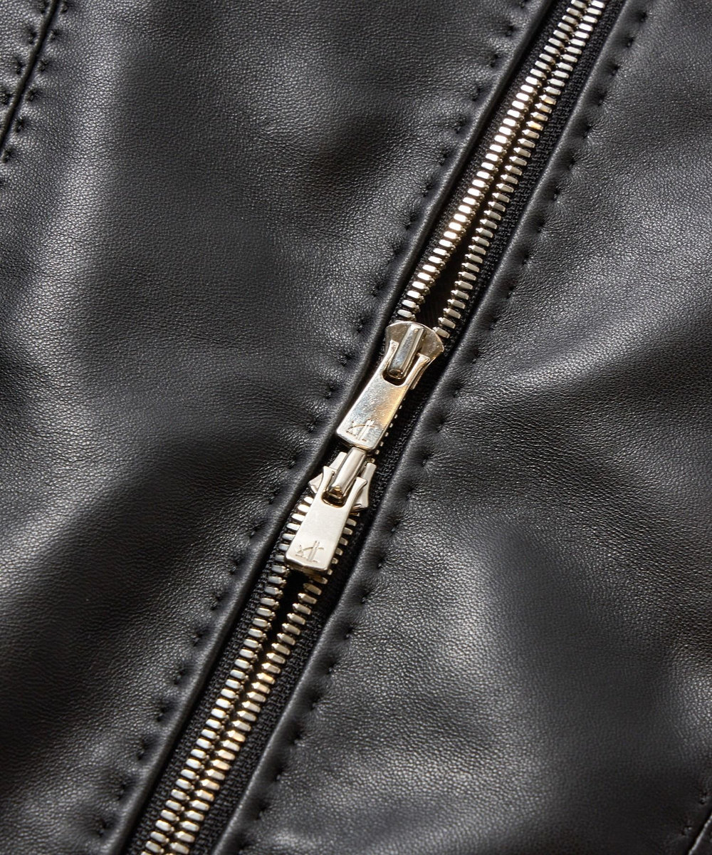 MEN'S BIGI クロームタンニングレザージャケット ブラック