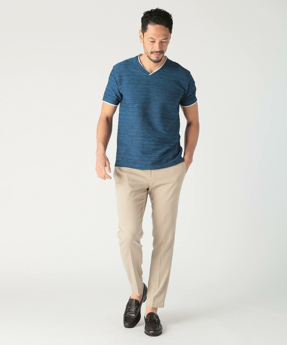 MEN'S BIGI スラブタック天竺素材Tシャツ＜吸水速乾＞ ブルー