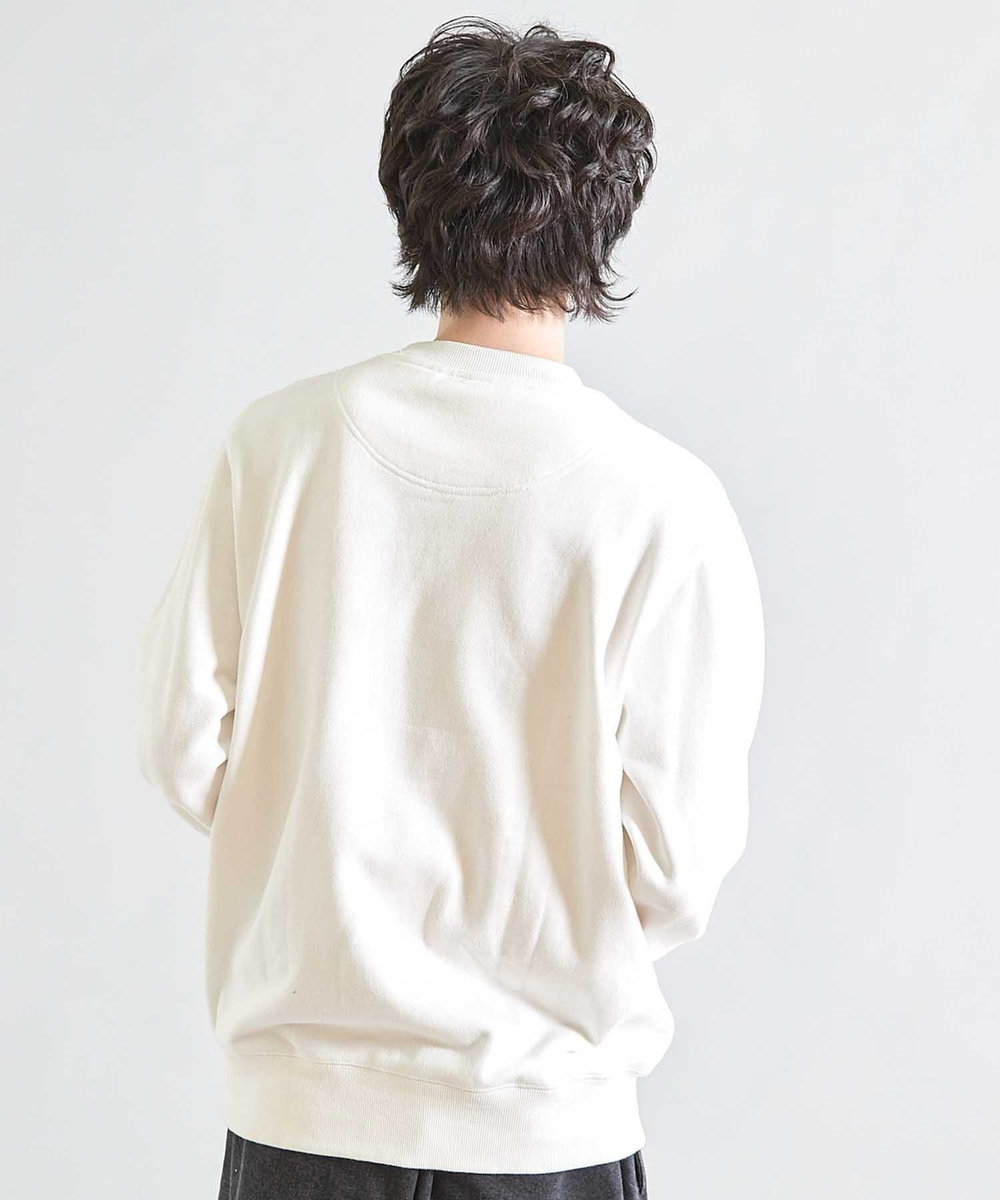 UNION STATION 【Good wear×BARRY McGEE×UNION STATION】ピグメント加工 別注クルーネックスウェット オフホワイト