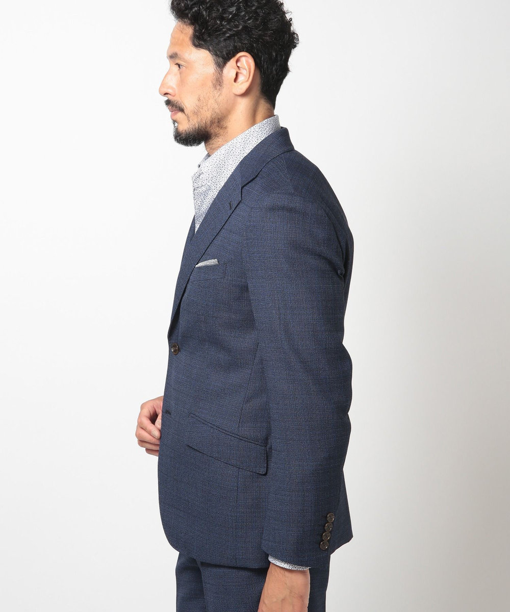 MEN'S BIGI 【ACTIVE TAILOR】ミックスヤーン/ホップサックジャケット＜セットアップ・スリーピース対応＞ ネイビー