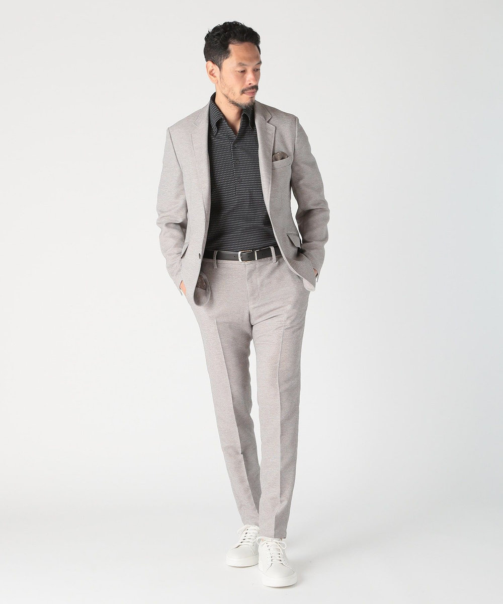MEN'S BIGI 【ACTIVE TAILOR/アクティブテイラー】カラミメッシュストレッチジャケット ベージュ