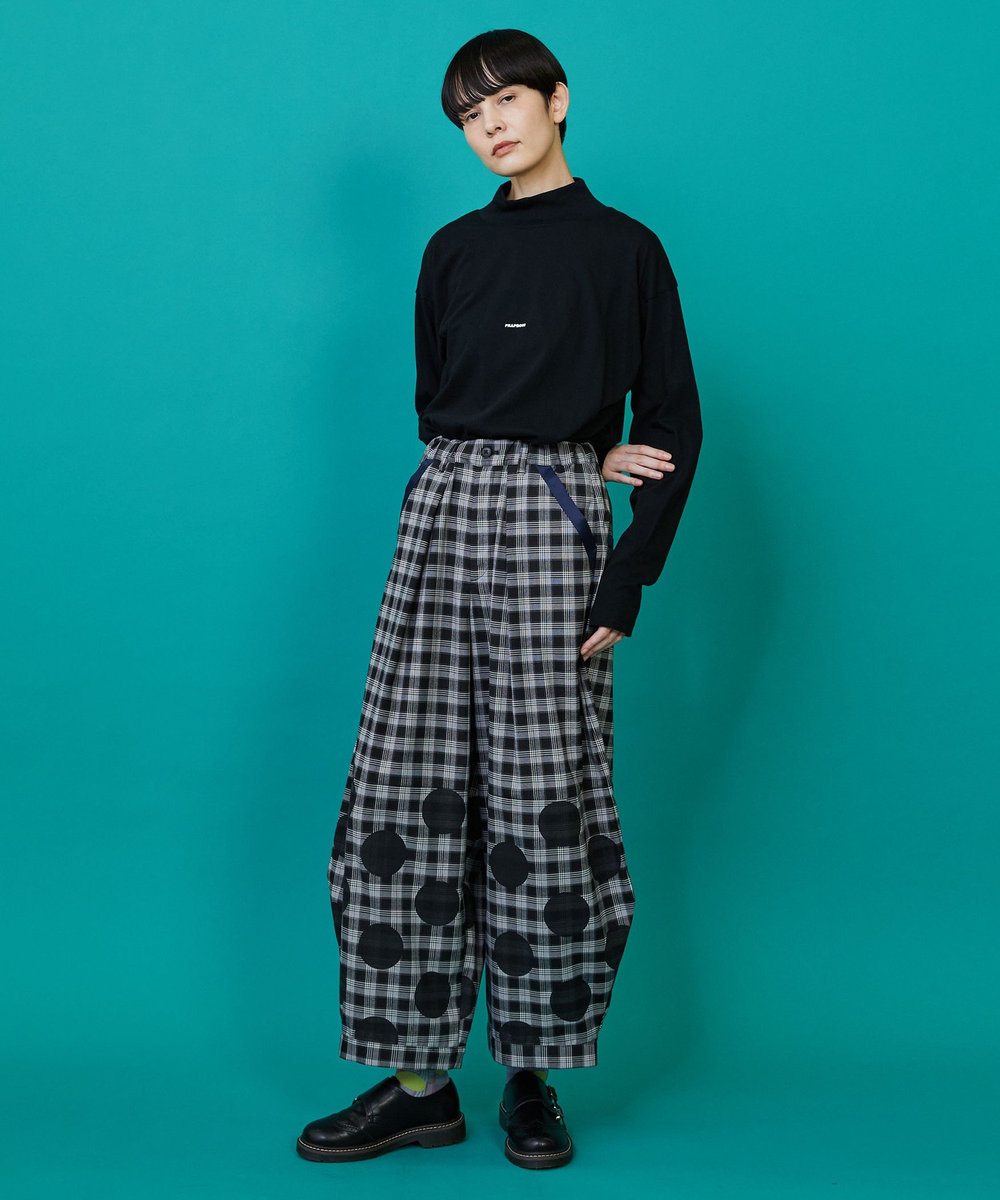 FRAPBOIS チェックオンドット パンツ ブラック系その他