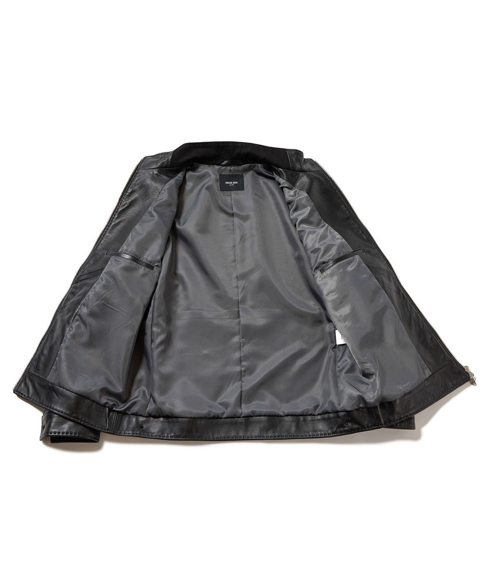 MEN'S BIGI クロームタンニングレザージャケット ブラック