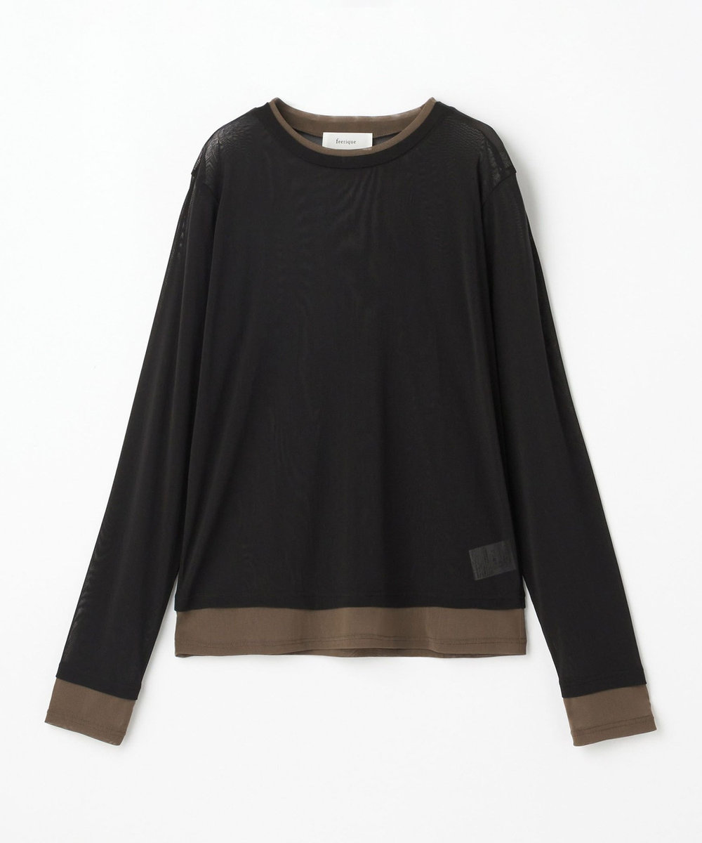 feerique feerique チュールメッシュ配色インナー ブラック系その他