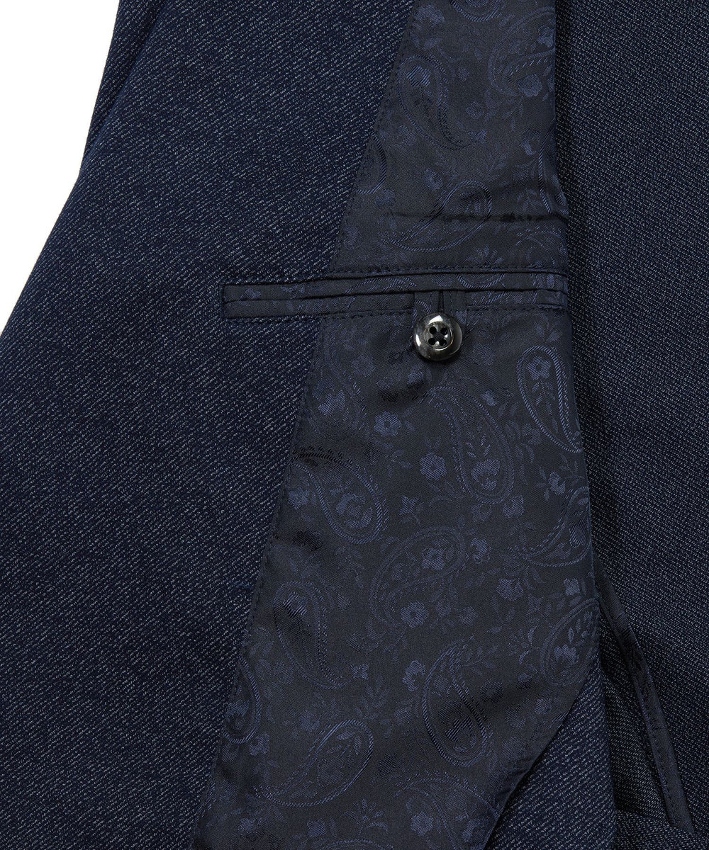 MEN'S BIGI 【ACTIVE TAILOR/アクティブテイラー】ハイゲージツイル ジャージジャケット＜防シワ性＞＜ストレッチ＞ ネイビー