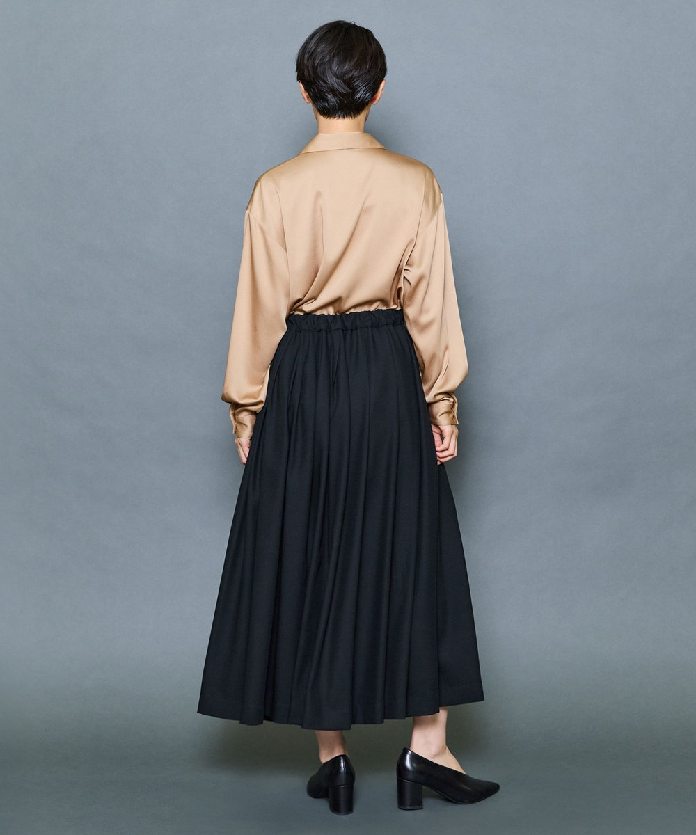 MOGA Collection MOGA Collection ドレープサテンブラウス ベージュ