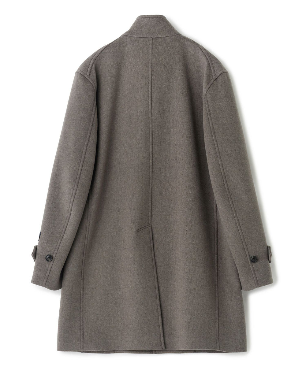 MEN'S BIGI スーパー140ウールビーバーヘリンボーンスタンドカラーコート ベージュ