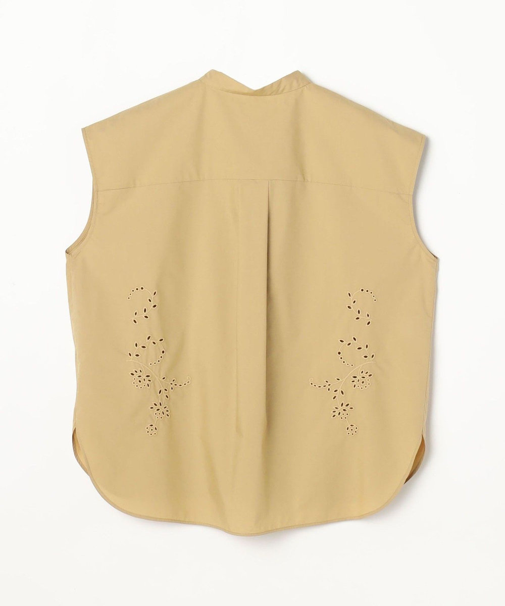 feerique feerique カットワークレースフレンチスリーブブラウス ベージュ