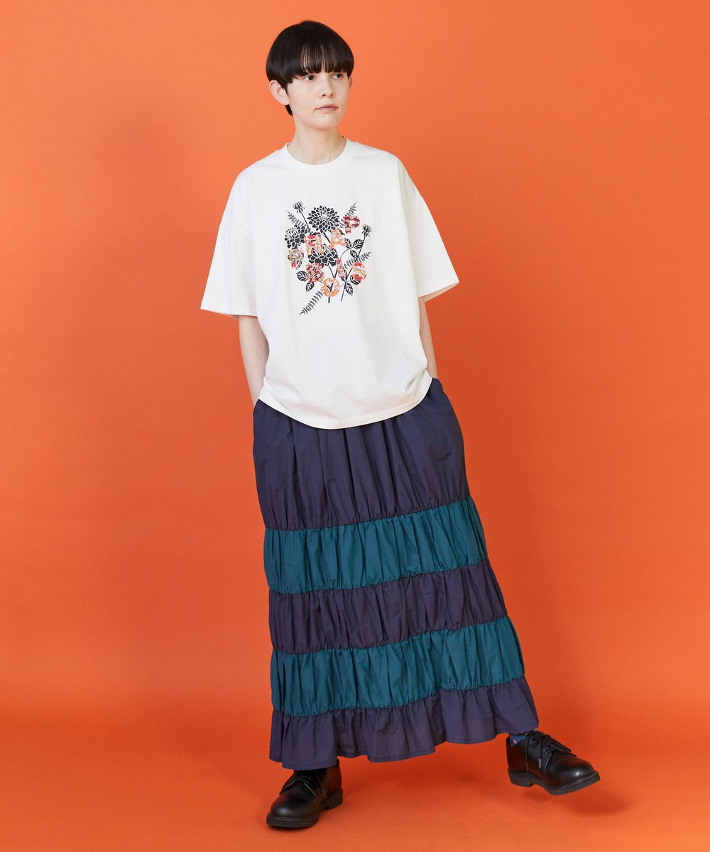 FRAPBOIS フラワーロゴＴシャツ ホワイト