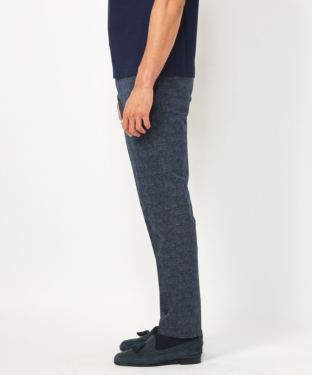 MEN'S BIGI 【ACTIVE TAILOR】COOL DOTSメランジプリントスラックス<セットアップ対応> ネイビー
