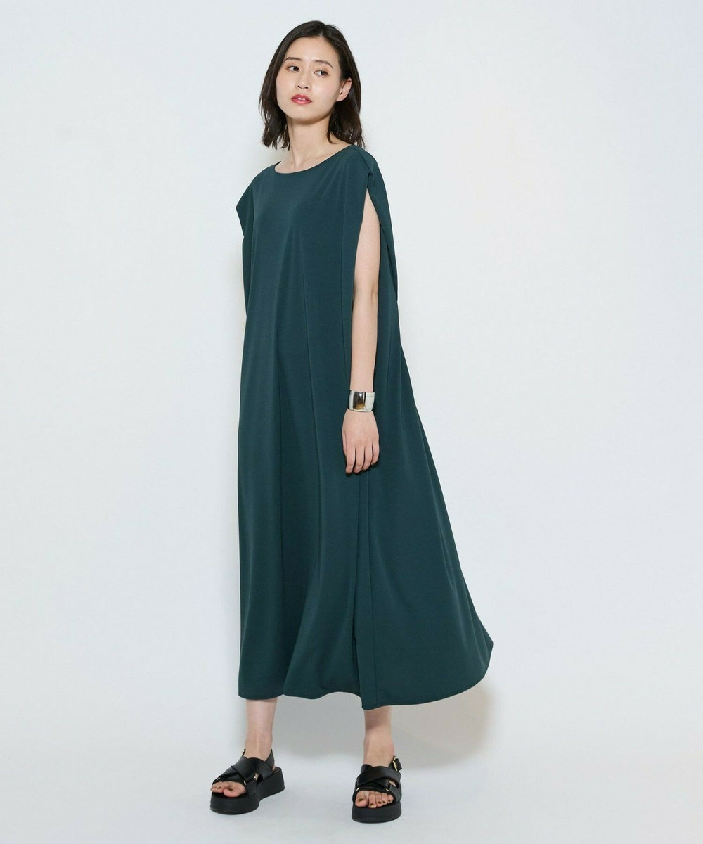 L'EQUIPE 強撚スムースワンピース グリーン