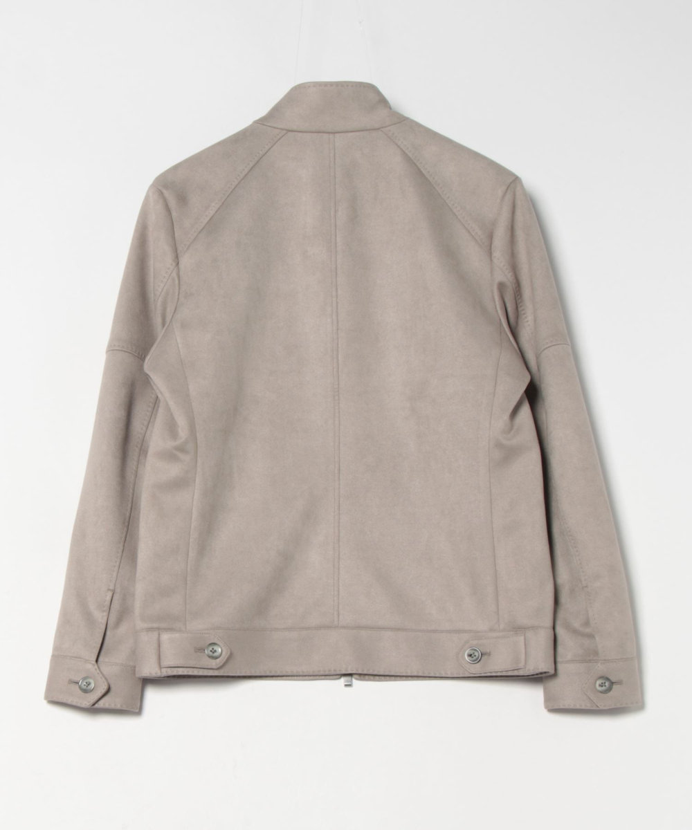 MEN'S BIGI フェイクスエードストレッチダンボールジャケット ライトグレー