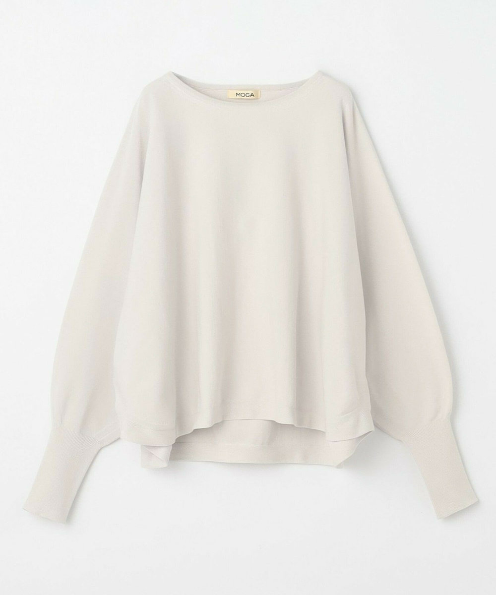 MOGA COTTON FITニット グレイッシュベージュ