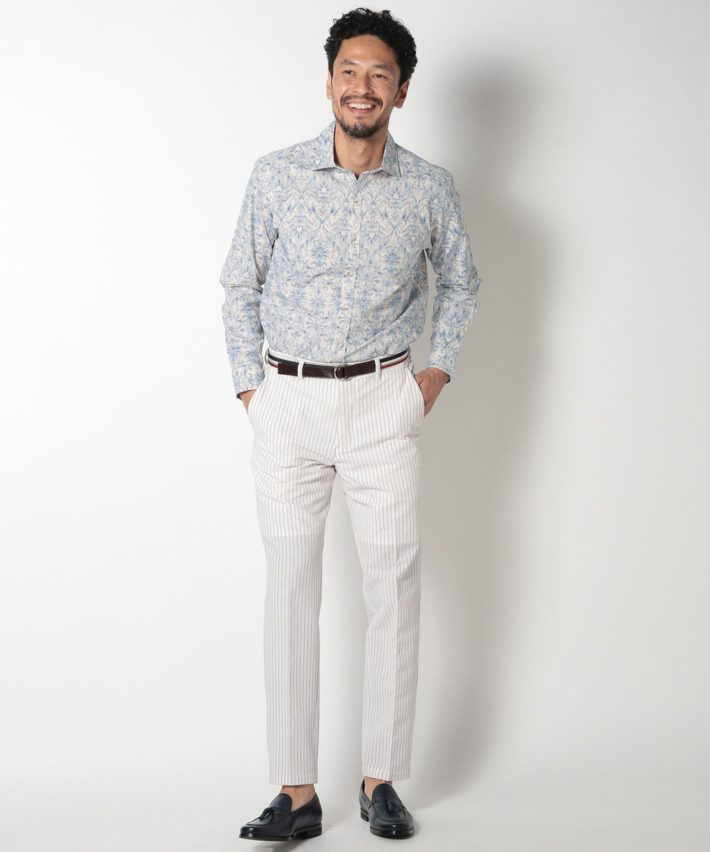 MEN'S BIGI 【ADRIANO MENEGHETTI（アドリアーノメネゲッティ）】ダブルリングリバーシブルリボンベルト トリコロール
