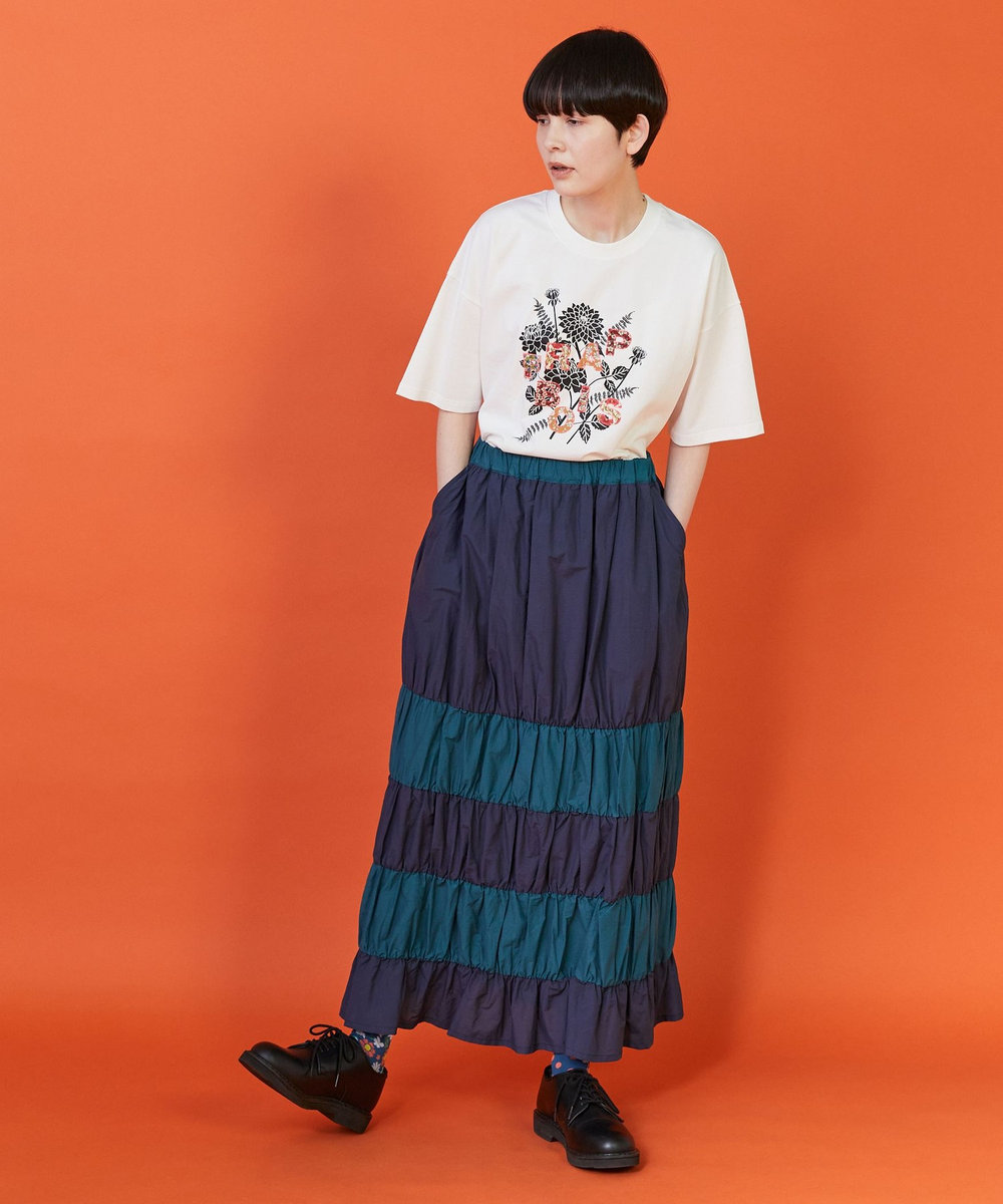 FRAPBOIS フラワーロゴＴシャツ ホワイト