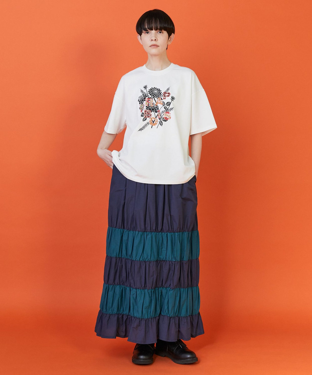 FRAPBOIS フラワーロゴＴシャツ ホワイト